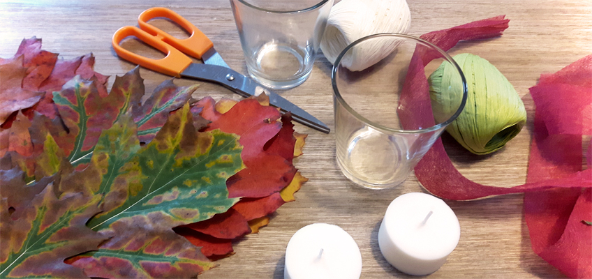Schnelle DIY Herbstdeko mit Blättern 