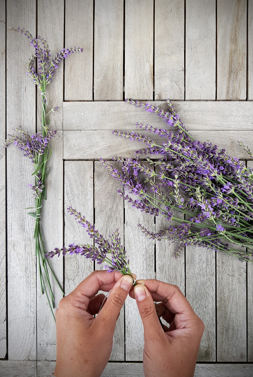 Lavendel DIY Girlande für Gartenparty