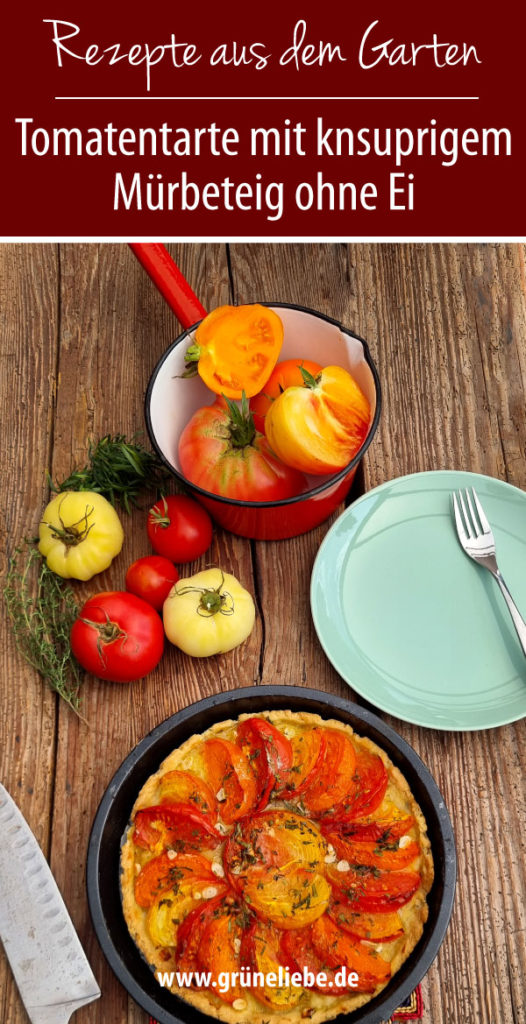 Rezeptidee Tomatentarte mit Mürbeteig ohne Ei